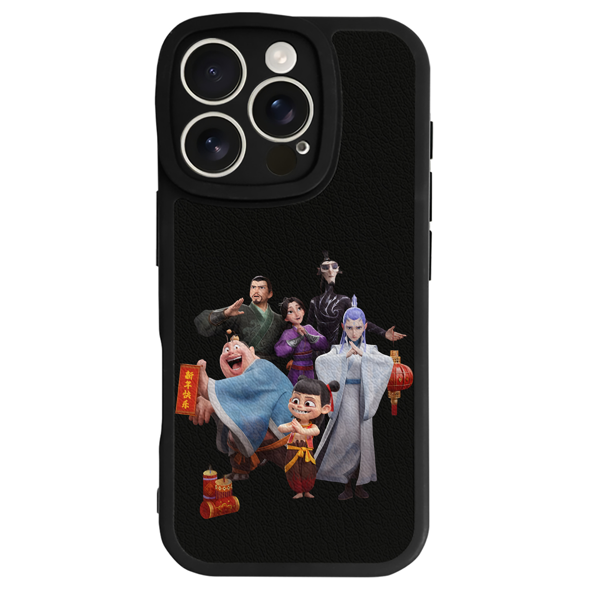 （画像用） Ne Zha 2 ナタ 魔童の大暴れ 【iPhone 16シリーズ対応】シリコンスマホケース（レザー調） 材質：シリコン